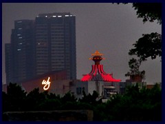 The roofs of Wynn and Hotel Lisboa from  Fortaleza do Monte.